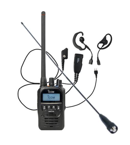 ICOM ProHunt D52 Digital/Analog Jaktradio 155 MHz Bluetooth, med headset och skogsantenn