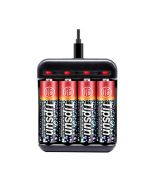 Tipsun KIT 1.5V AA Uppladdningsbara Lithium-ion batteri m laddare