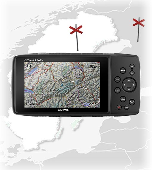 Garmin GPSMAP 276cx med Skoterledskarta