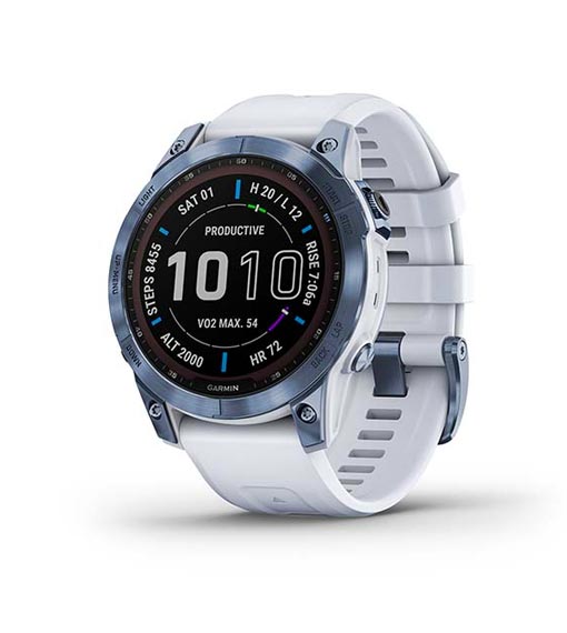 Garmin fēnix 7 Sapphire Solar Edition - Mineralblå titan