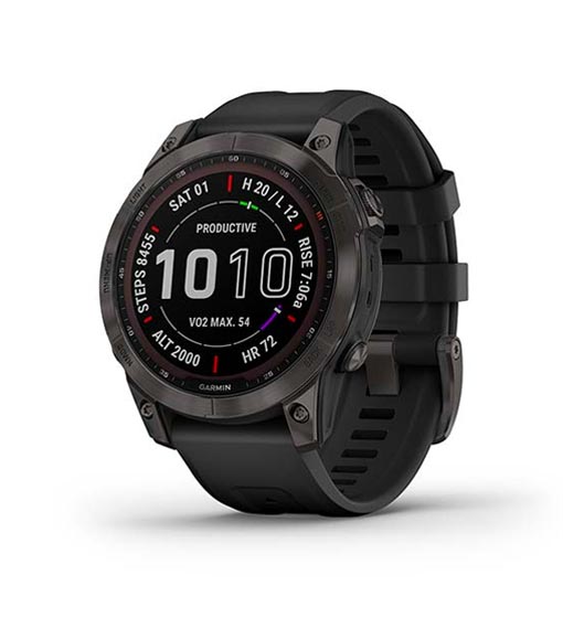 Garmin fēnix 7 Sapphire Solar Edition – Svart Titan