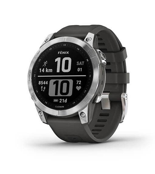 Garmin fēnix 7 – Silverfärgad med grafitarmband